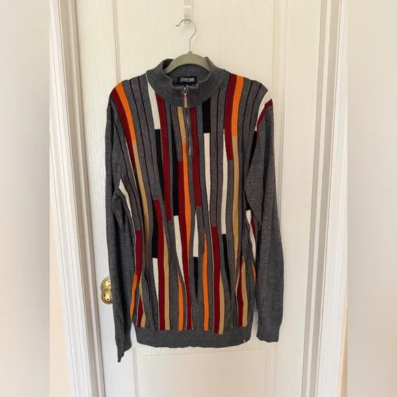 Stacy Adams Vintage Men’s Look Knit HALF Zip Pullover Sweater, Sz XL - Picture 15 of 15